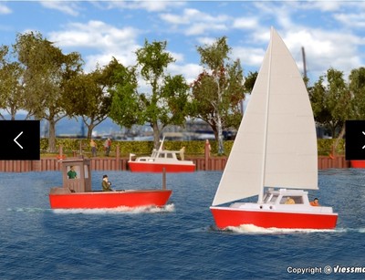 Kibri Boat Set 39160 HO Scale