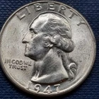 1947 D Washington Quarter 25c Silver BU UNC GEM Brilliant Uncirculated #97285