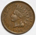 1907 1c Indian Head Cent - RAW - Excellent Detail / Nice Penny