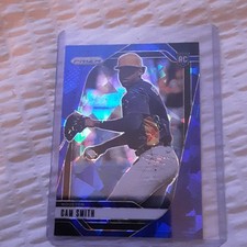 2025 Panini Prizm Cam Smith Rookie Blue Cracked Ice Houston Astros #263