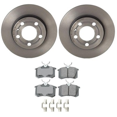 Akebono Rear Brake Kit - Euro Ceramic Pad 239mm Disc Rotors For Audi TT Quattro