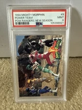 PSA 9 1994 MMPR Power Rangers: New Season 9 Power Team 