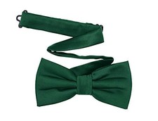 Men's Pre-Tied Satin Formal Tuxedo Bowtie L- adults,full age Dark Green
