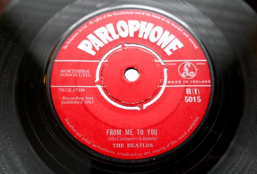 THE BEATLES 45 ' FROM ME TO YOU ' IRISH 1963 PARLOPHONE RED LABEL IRELAND