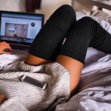 Women Soft Winter Cable Knit Over knee Long Boot Warm Thigh High Socks Fashion