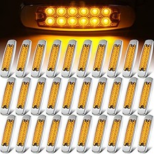 Pcs Amber LED Side Marker Clearance Lights 6.4 Inch Side Marker Lights 12 30