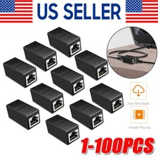 RJ45 Inline Coupler Cat6/Cat5e Ethernet Network Cable Extender Connector lot