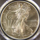 2020S Silver Eagl-Emergency Issue Struck at San Francisco 1st day of issue MS70