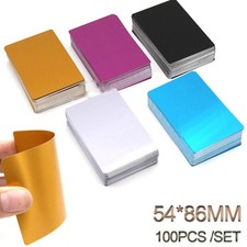 100P x Aluminium Flat Square Sheet Foil Plate Model Alu Metal Plate 54 86 0.19mm