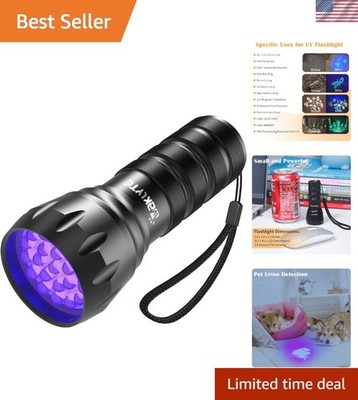 Powerful Mini Black Light UV Flashlight - 395nm, Portable for All Your Needs