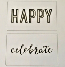 Stampin Up Embossing Folder CELEBRATING DUO Dies Big Shot Happy Celebrate Set 2