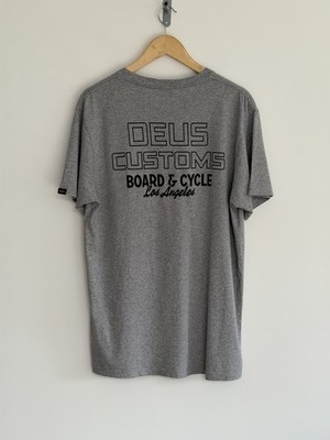 Deus Ex Machina T-Shirt Rundhals Board & Cycle Grau Large