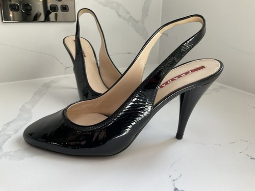 genuine prada black patent leather 