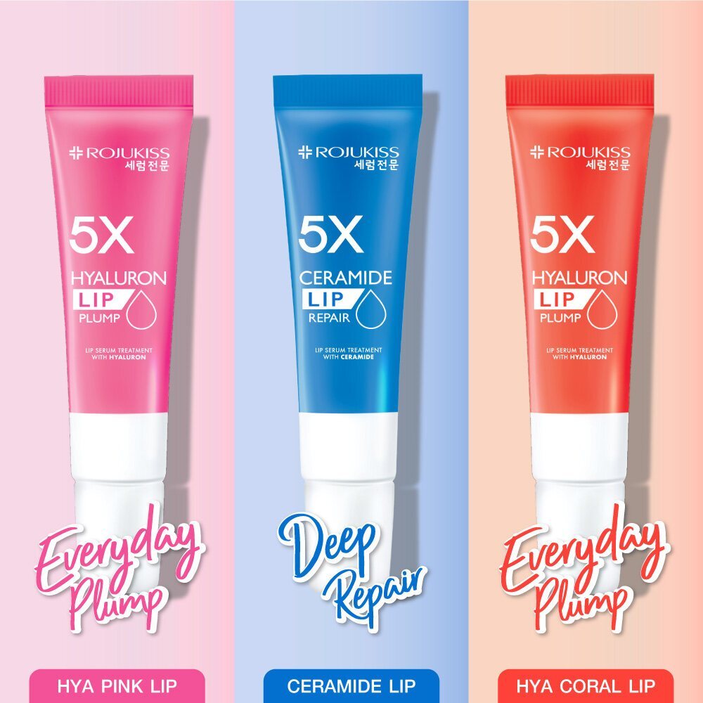 Rojukiss 5x Lip Serum Treatment Ceramide Repair Lip Pink Lip Coral