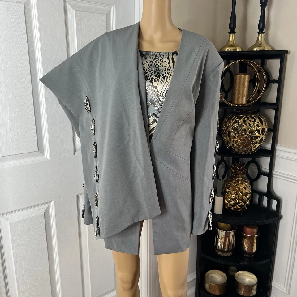 Ben Marc Int 聚酯弹力裤套装上衣 24 橄榄绿色直筒 3 件 全新 — 第 2/4 张图片