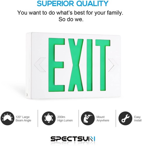 UL Listed-8 PACKS Emergency Exit Sign with Emergency Lighting For Home/Buniess. - Picture 8 of 10