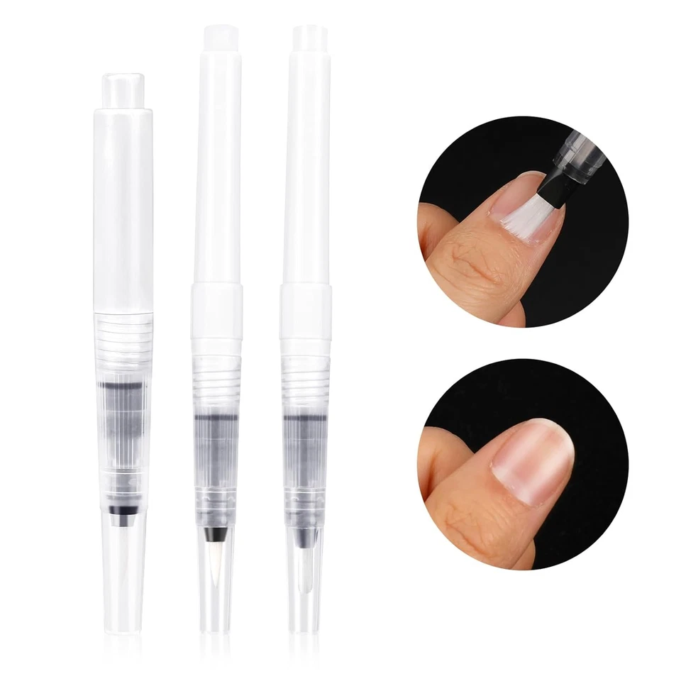 Refillable Cuticle Oil Pen,3Pcs Empty Nail Oil Pen with Brush,Reusable Pinch Pre - Image 2 of 4