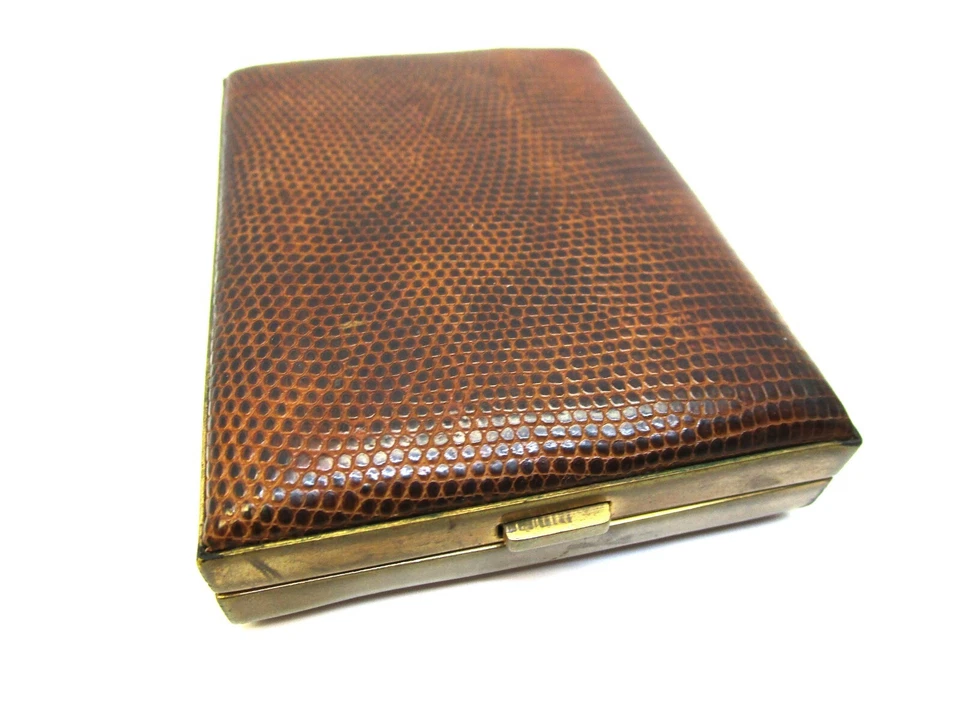DE COLECCIÓN Bolso de Mano PIEL DE SERPIENTE FRANCESA CAJA DE CIGARRILLOS COSMÉTICOS AÑOS 40 Francia Estuche de Latón Foto 2 de 4