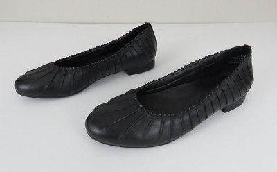 David Tate Women's Santo Black Lamb Flats Shoes #HSF17-709 Size 8 1/2 Medium