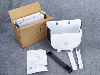 Henning Lee Countertop Waste Bins Collapsible 4.75 Quart (Set of 2) White Black