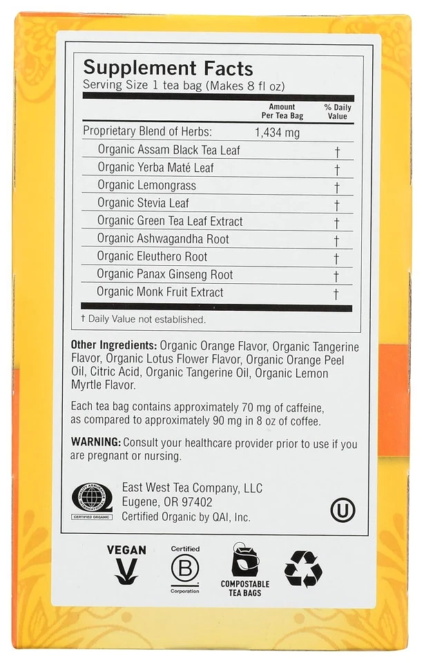 Yogi Positive Energy травяной чай сладкий мандарин 16 шт - Изображение 2 из 4