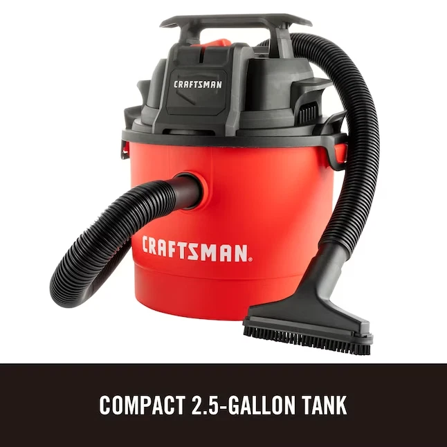 CRAFTSMAN 2.5-Gallons 2-HP Corded Wet/Dry Shop Vacuum with Accessories Included - Image 3 of 4