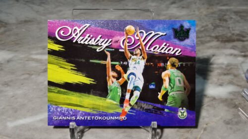 Giannis Antetokounmpo 2020-21 Court Kings Artistry In Motion Green 19/25 ssp - Picture 1 of 2