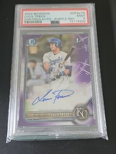 2022 Bowman Chrome Luca Tresh 1st Bowman Auto Refractor /250 PSA 9 Royals