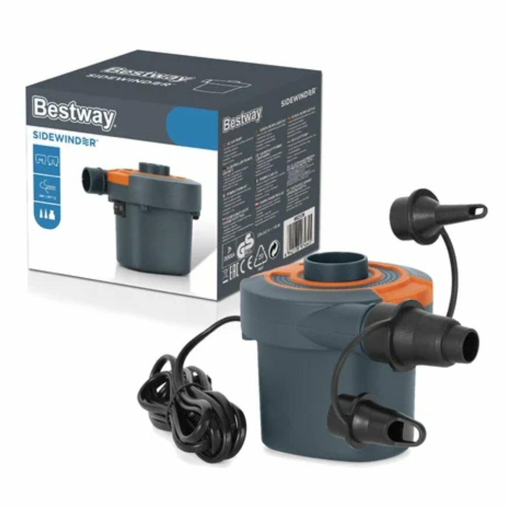 Electric Air Pump Bestway Sidewinder AC Battery Powered 220240V Air Pumps eBay