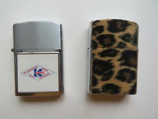 Roman(K Service) & Warco 2-1/4" Flint/Lighter Fluid Pocket Lighters - Work Well