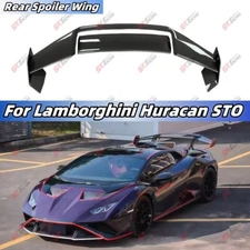 Fits Lamborghini Huracan STO Dry Carbon Fiber Rear Trunk Spoiler Wing Body Kits