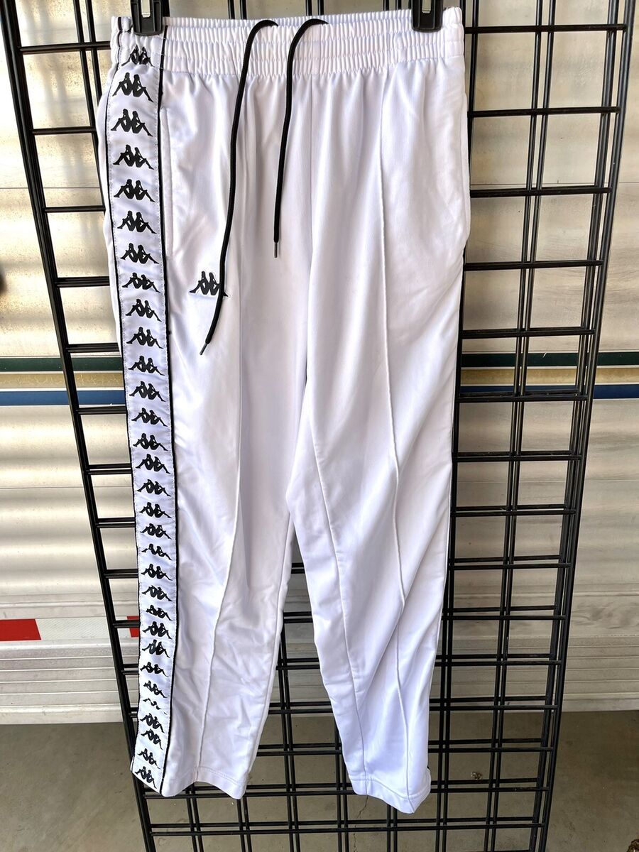 Kappa Mens Unisex WHITE 174934 black/white stripe sweatpants Kappa Mens Unisex WHITE 174934 black/white stripe sweatpants
