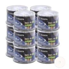 600 Ridata 6X BD-R 25GB Blu-ray White Inkjet Hub Printable Recordable Blank Disc