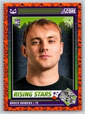 2024 Score-A-Treat #8 Brock Bowers A-Treat - Rising Stars Orange Pumpkin