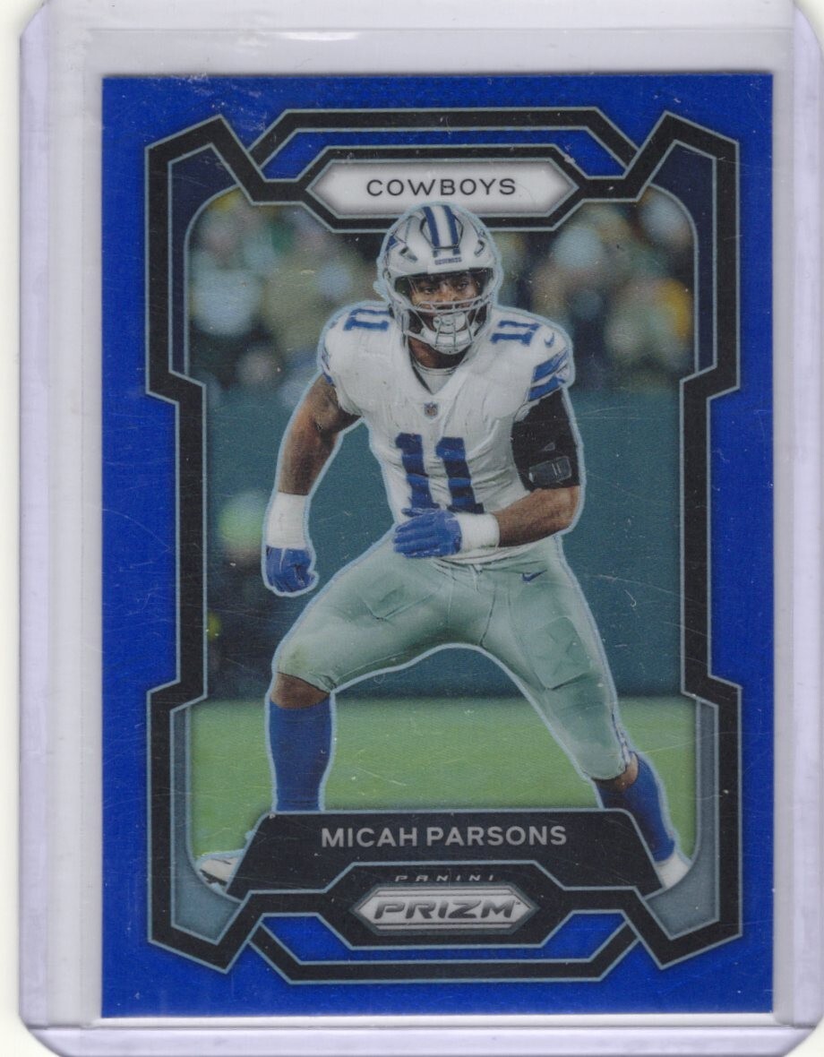 2023 Panini Prizm Micah Parsons Blue Prizm SSP Retail Case Hit Color Match #78