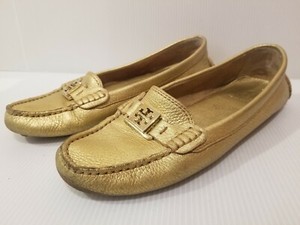 gold moccasins