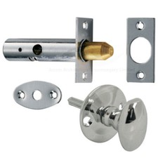 Door Rack Bolts For Added Security Chrome Finish Optional Thumb Turn or Key 