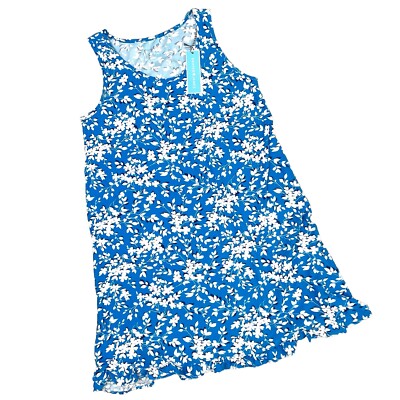 Draper James Floral Ruffle Sleeveless Jersey Knit Sleep Dress Pajamas Size S / M