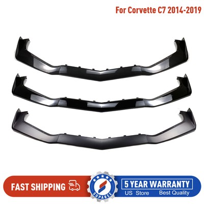 For Corvette 2014-2019 C7 | ZR1 Style Conversion Front Bumper Lower Lip Splitter