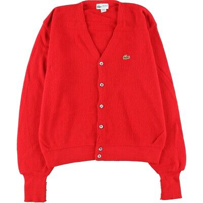 80s~90'S Lacoste LACOSTE CLUB Acrylic Knit Cardigan Made in 80s~90'S Lacoste LACOSTE CLUB Acrylic Knit Cardigan Made in