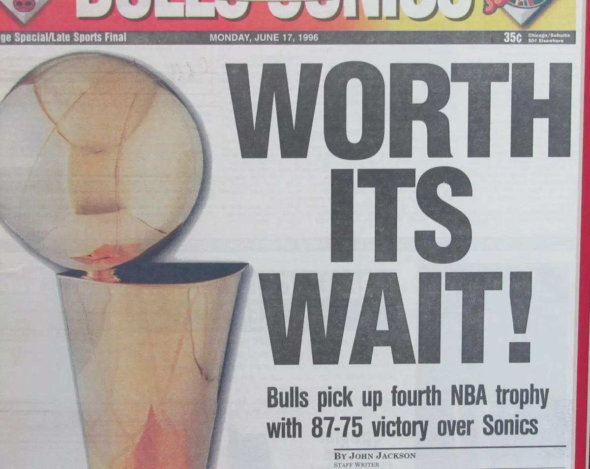 Bulls pick up fourth championship with 87-75 win over Sonics - Chicago Sun-Times