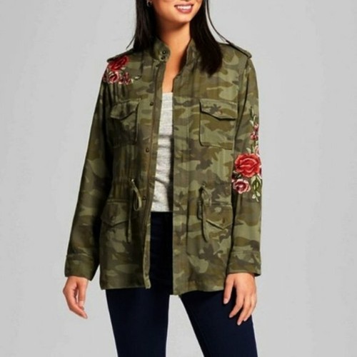 Knox Rose Camo Floral Embroidered 