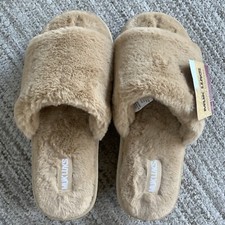 Muk Luks Women's Kirstey Slide Slippers Irish Cream Tan size M 7/8