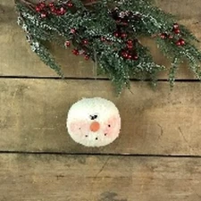 New w/ tag Honey and Me Wooly Snowman Head Ornament-rustic  Christmas tree decor