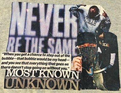 Vtg Ghostface Killah Never Be The Same Shirt XL Wu Tang Wear Odb Gza Raekwon Rza
