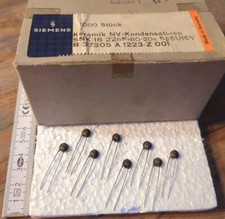 100x SIEMENS CERAMIC CAPACITORS B37305-A1223-Z001 16V 22nF 