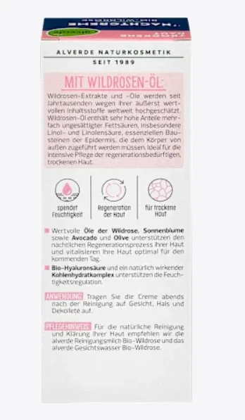 Night face cream - wild rose, 50 ml — 第 3/3 张图片