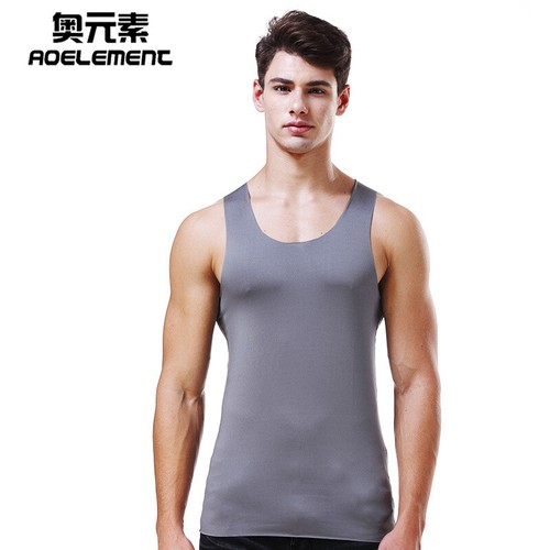 Herren ärmelloses T-Shirt Eis Seide Freizeit Training Weste Bodybuilding Muskel Tee - Bild 15 von 17