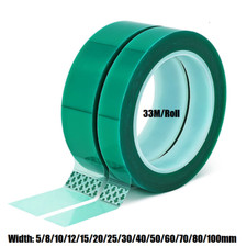 Green Polyester Tape PET High Temp Temperature Masking Tape width 5-100mm