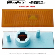 1981-88 Cutlass 442 Front Fender Bumper Side Marker Light Lens AMBER Drivers LH